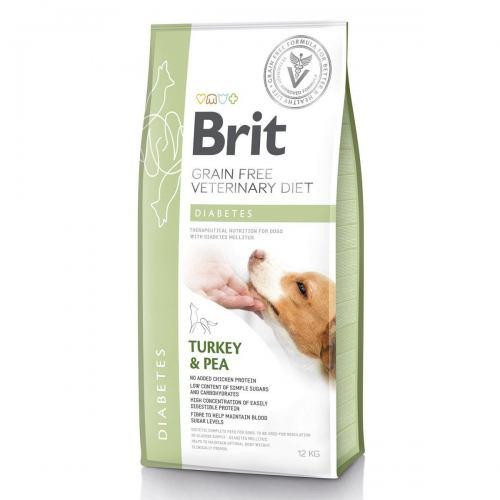 Brit GF VetDiets Dog Diabetes 12 kg при сахарном диабете с идейкой и горохом