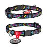 Ошейник WAUDOG Nylon с QR паспортом, рисунок "Инди", пластиковый фастекс Разноцветный, Нейлон, Размер: XS (20-30 см)