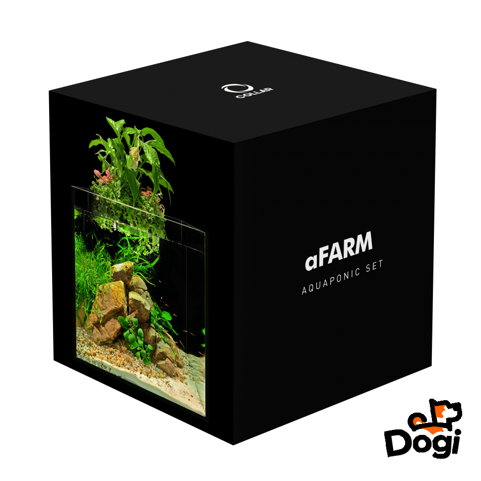 aFARM — аквариум с аквапонической фермой, 13л, Черная задняя стенка, 7146