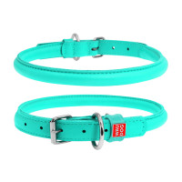 Ошейник круглый WAUDOG Glamour Ментоловый, кожа, Размер: S (33-41 см)