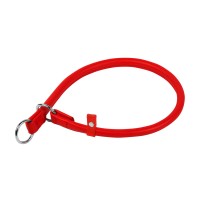 Ошейник-удавка WAUDOG Glamour рывковый Красный, кожа, Размер: XS (30 см)
