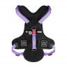 Шлея WAUDOG Nylon с QR паспортом, безопасная, металлическая пряжка-фастекс Фиолетовый, Нейлон, Обхват груди 80-100 см