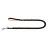 Поводок CoLLaR квадратное плетение, с прошивкой черный, кожа (122 см)